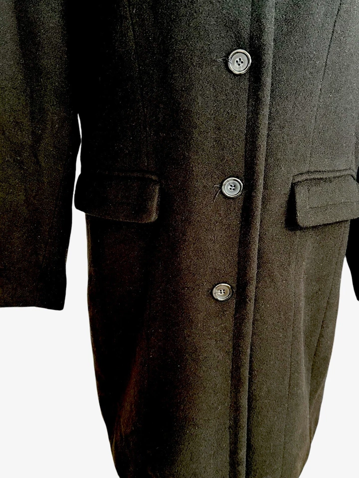 Mulberry Street Vintage Woman’s Medium Full Length Wool Blend Coat Button Front - Image 2 of 4