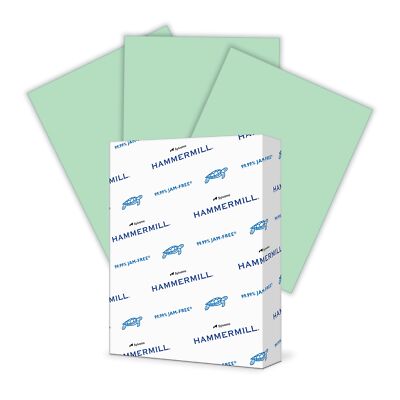 Hammermill Colored Paper 20 lb Green Printer Paper 8.5 x 11-1 Ream 500 Sheets...