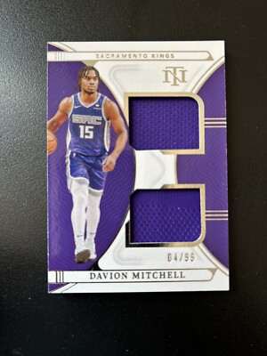 Davion Mitchell 2021-22 National Treasures Rookie 2 Patch Jersey RC /99 Kings