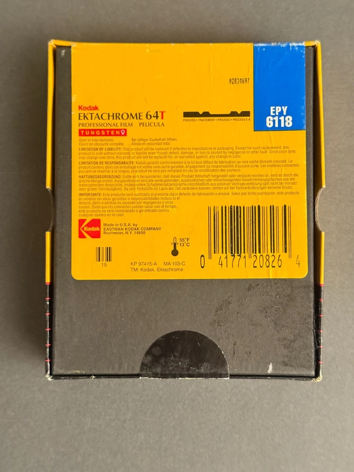 OSS Kodak Ektachrome 64T 4x5'' Film 50 Sheet Unopened Expired 1994- Kept Cold - Image 3 of 4