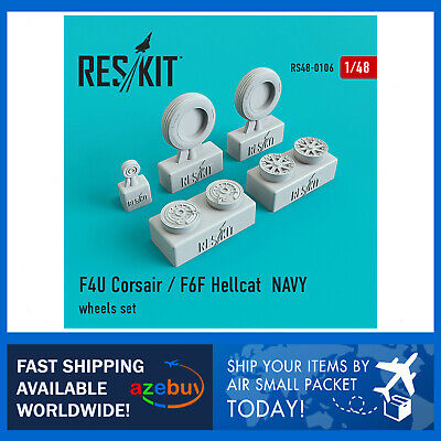 Reskit RS 48-0106 Resin wheels for F4U Corsair/F6F Hellcat NAVY Set 1/48 scale 