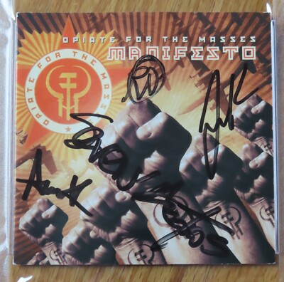 OPIATE FOR THE MASSES signed MANIFESTO 2008 CD Booklet PSA