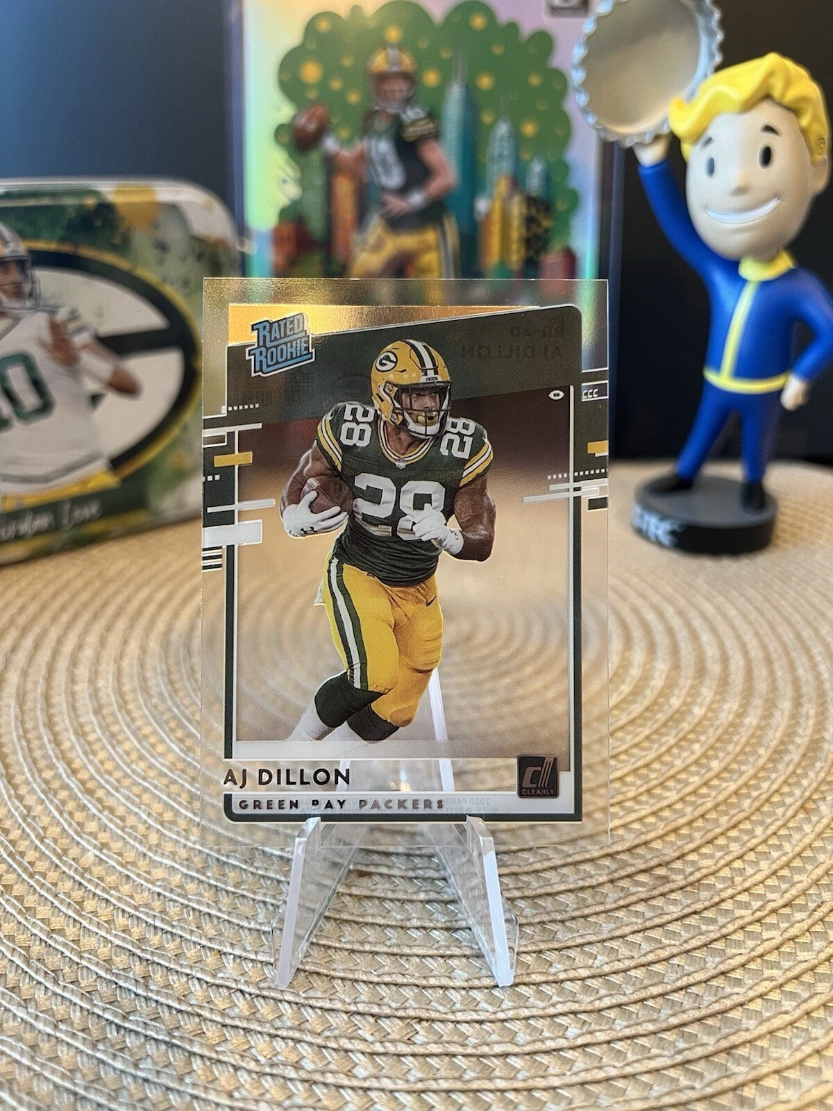 AJ Dillon Panini Chronicles Clearly Donruss Rated Rookies #RRAD Base