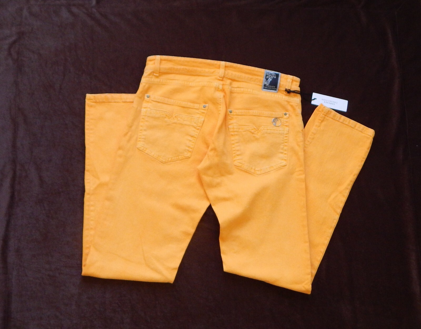 Versace Collection Women Pantalone Casual New Fit Jeans Size 33 Mango NWT $425 image 2