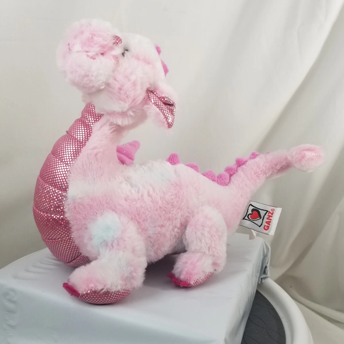 Ganz Webkinz Whimsy Dragon Pink Plush Stuffed Animal GREAT