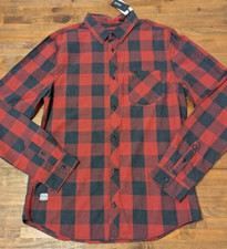 BUFFALO DAVID BITTON 100 COTTON CHECK BUTTON DOWN SHIRT Men's Large L NWT 69