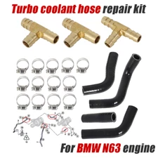Turbo Coolant Line Repair Hose Kit For BMW N63 engine X5 X6 50iX 550i 650i 750i