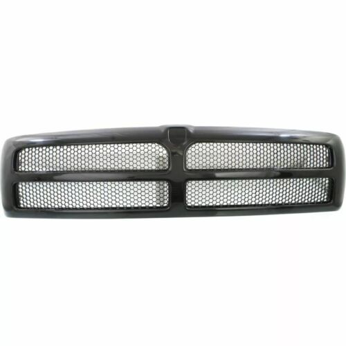 NEW FRONT GRILLE ASSEMBLY BLACK PLASTIC FOR 1994-2002 RAM 3500 PICKUP CH1200188 - Picture 2 of 6