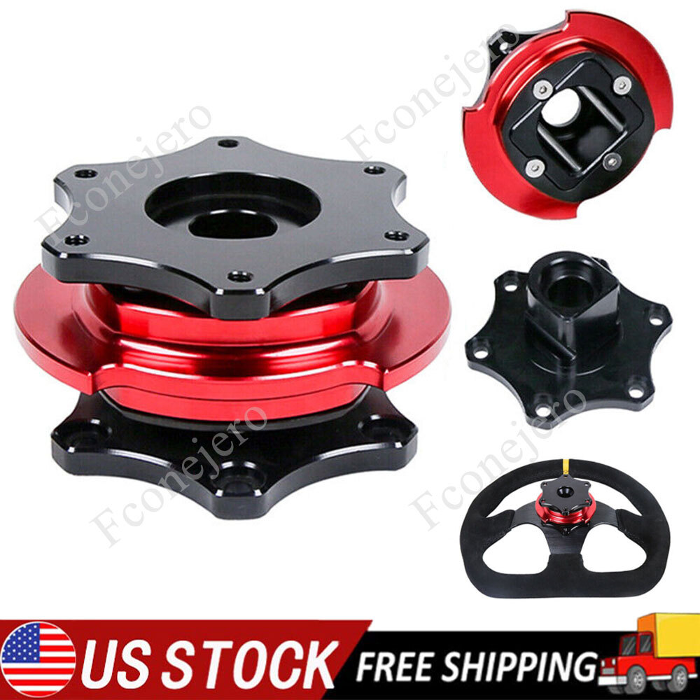 Car Aluminum D Shape Steering Wheel Quick Release Hub Adapter Boss SFI 42.1 Kit