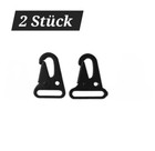 2x Karabinerhaken schwarz Schnappkarabiner Für Schlüsselhalter Tasche Gurtband