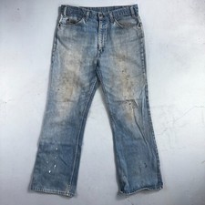 Levis 517 Vintage 80s USA Orange Tab Bootcut Flare Blue Jeans Talon Act 34x29