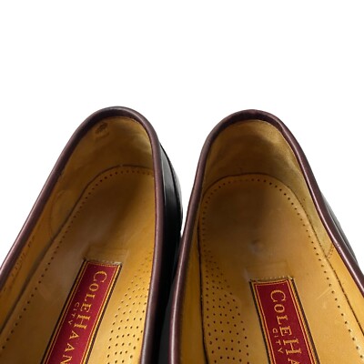 Cole Haan mens loafers dress shoes burgundy leather size  display picture 3