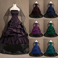 Gothic Victorian Wedding Dresses Ruffles Vintage Custom Color Bridal Gowns