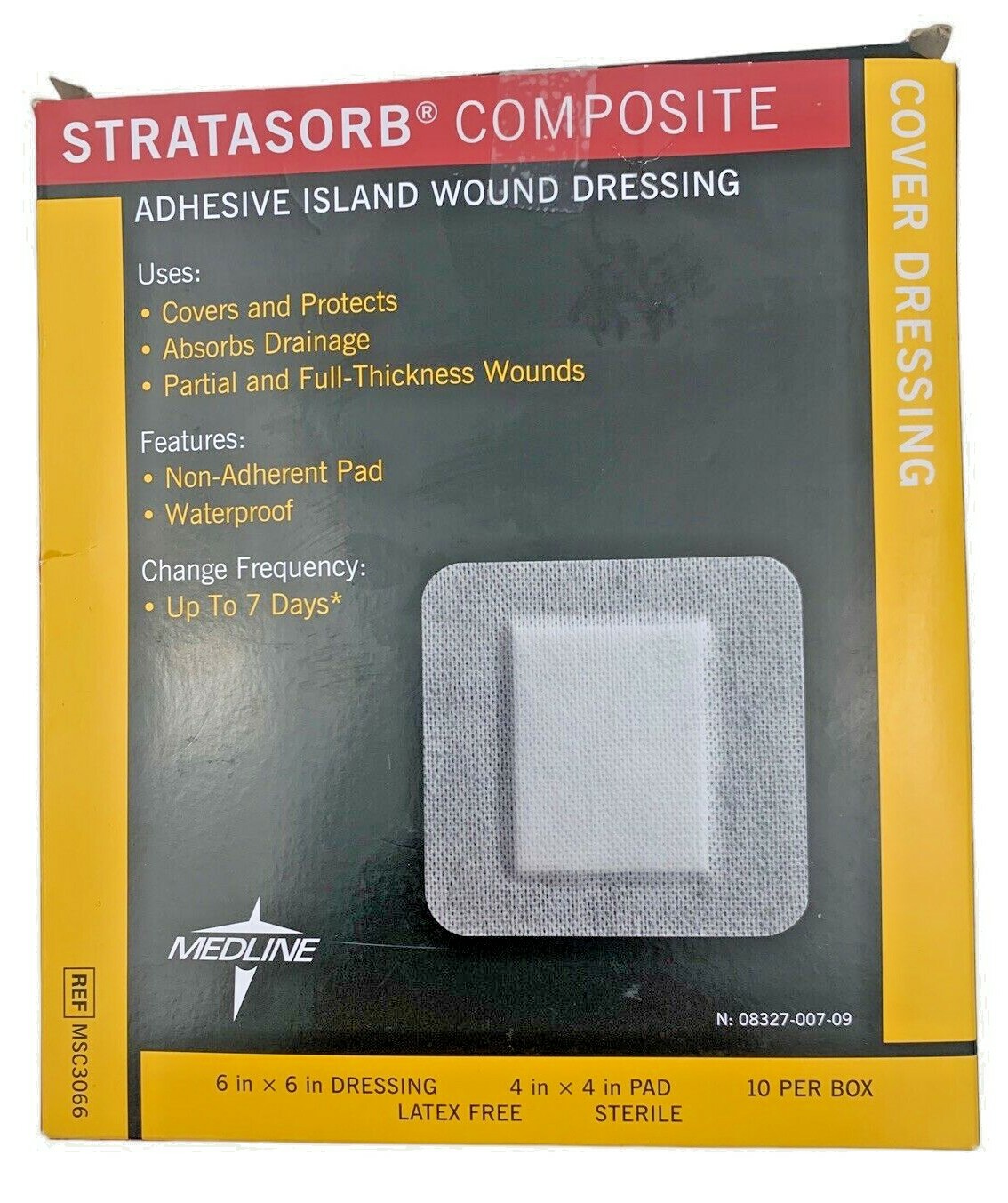 STRATASORB COMPOSITE Adhesive Wound Dressing 4x4 Pad 6x6 Dressing