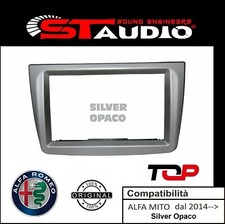 MASCHERINA AUTORADIO 2 DIN SOLO CORNICE PER ALFA ROMEO MITO DAL 2012 AL 2014.