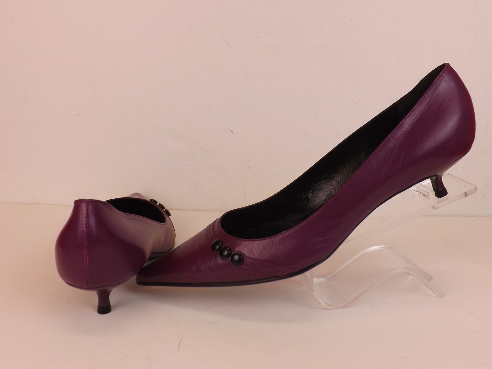 plum kitten heels