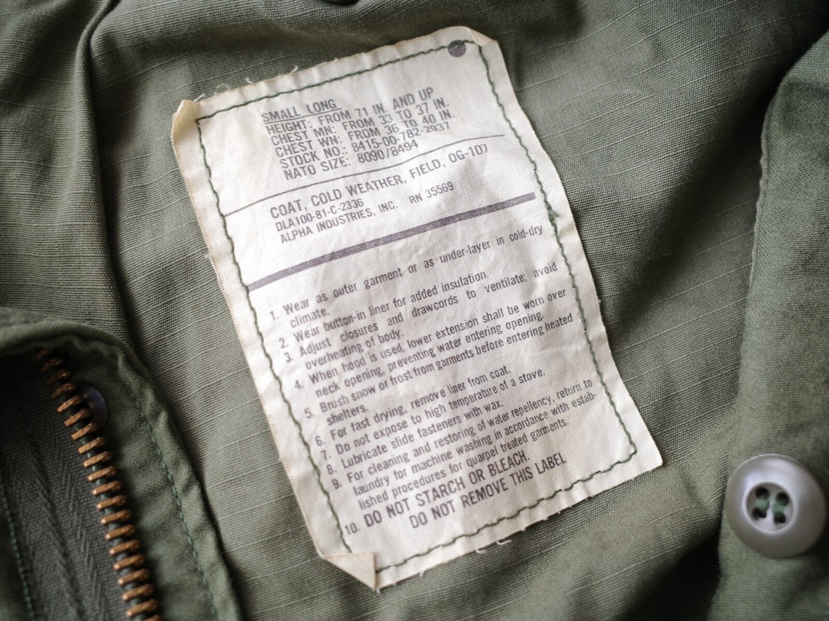 VTG 80's M-65 OG-107 US Military Field Jacket Coat Men's