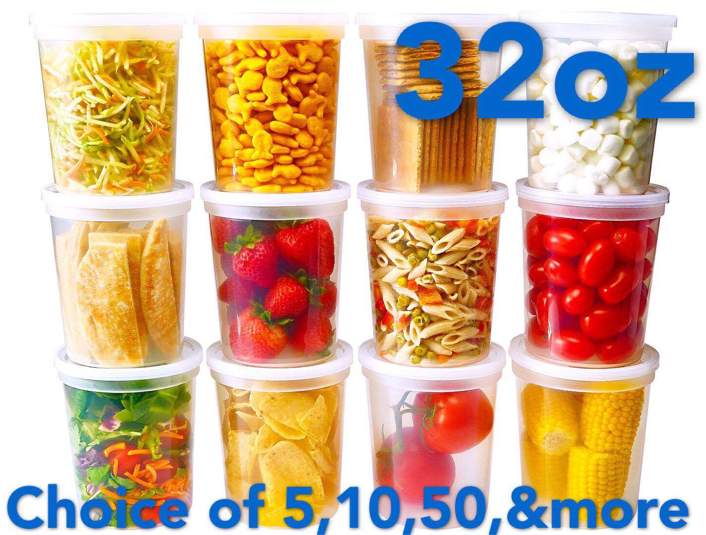 Business & Industrial Commercial Food Storage Containers & Lids 32Oz