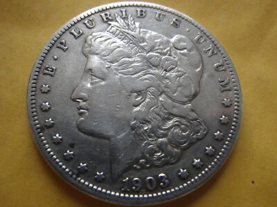 1903S MORGAN SILVER $-XF++/RARE-MINTAGE 1.2 M-EYE APPEAL-WING FEATHERS-GOLD HALO