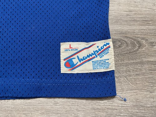 Vintage 80s New York Giants NFL #89 Blue Blank Champion Jersey Men's Size Large - Picture 2 of 8