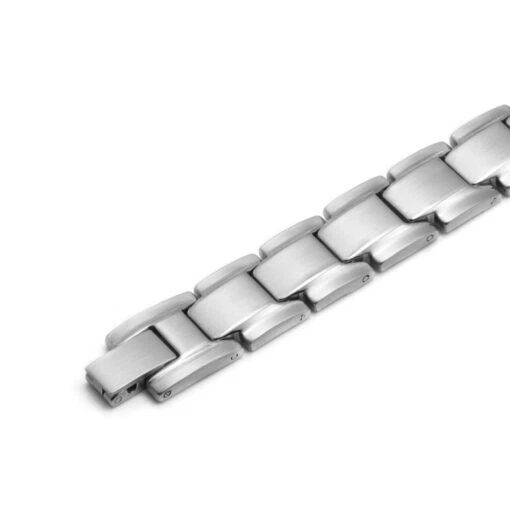 Pulsera Hombre Mujer Terapéutica Energía Sanación Magnética Terapia, Plateada Foto 3 de 4