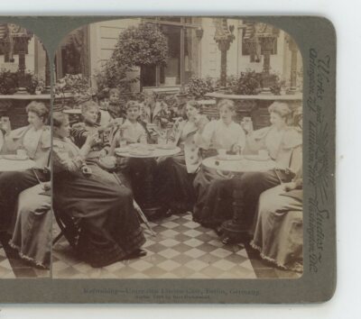 Unter Den Linden Cafe Refreshing Berlin Germany Underwood Stereoview