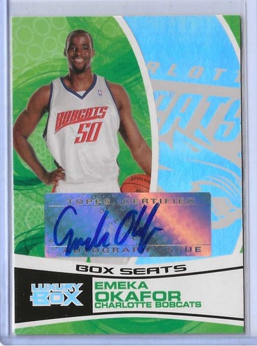 2005-06 Topps Luxury Box Box Seat Auto 28/224 Emeka Okafor #BSA-EO Bobcats