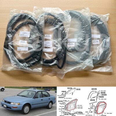 91-98 Genuine Toyota Corolla E100 AE100 AE101 AE102 EE101 door weatherstrip seal