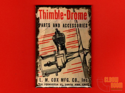 Cox Thimble-Drome parts vintage sign art 2x3'' fridge/locker magnet