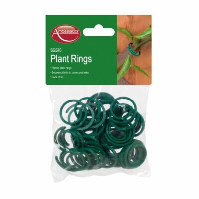 50 Pflanzringe Kunststoffbeschichtet Wiederverwendbar Twisty Pflanzenstütze Clips Garten Obst