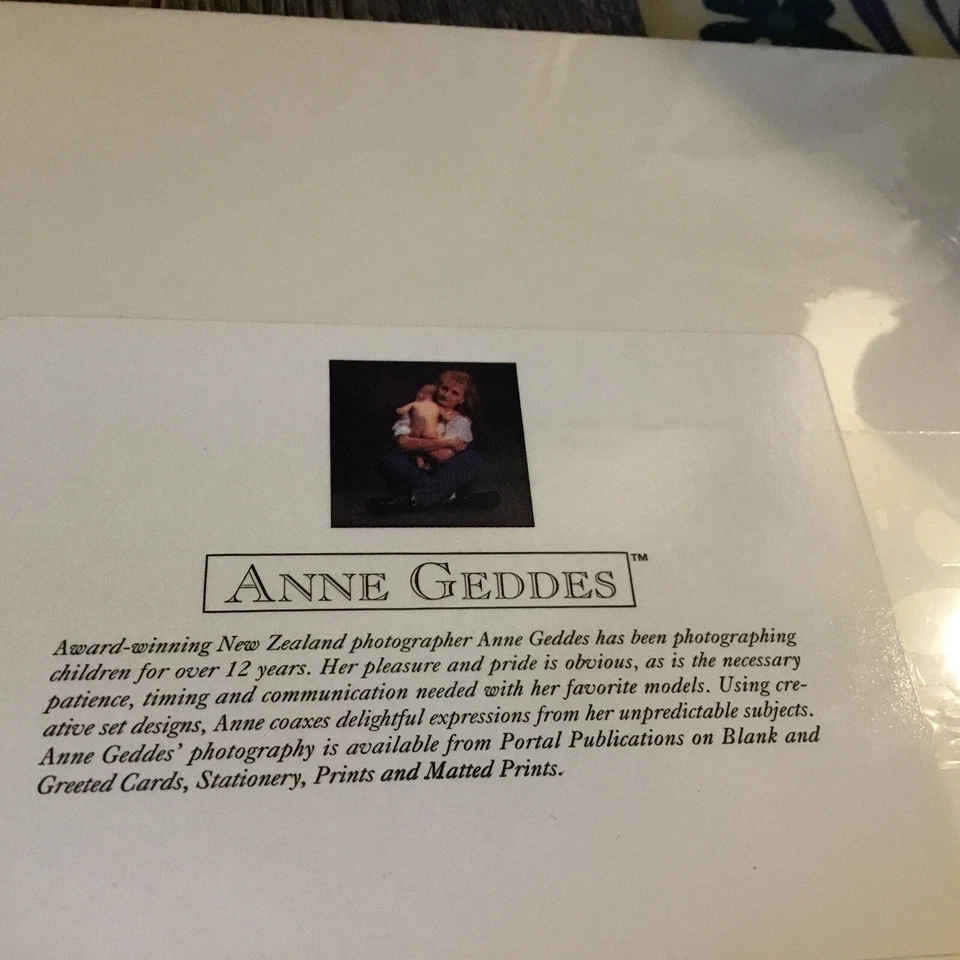 Vintage Anne Geddes “Squirrels” Matted Litho New In Plastic Fits 8x10 Frame - Image 4 of 4