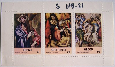 Sanda Island - Blatt Greco und Botticelli postfrisch (5)