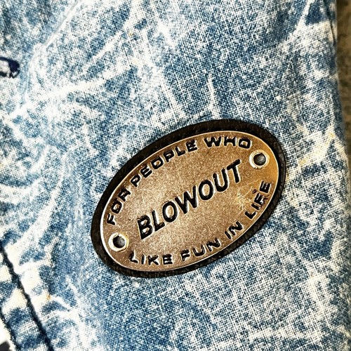 80er 90er Dusted Denim Blue Acid Wash Trenchcoat Gr. L? Streetwear Hip Hop Grafik - Bild 8 von 15