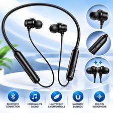 Auriculares de banda para el cuello Bluetooth ANC y ENC Auriculares de banda para el cuello para deportes/empresas