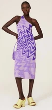 House of Sunny Purple Swirl Wannabe Hockney Dress Size 14 (US 10) Designer MSRP