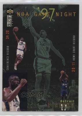 1997 Upper Deck Collector's Choice NBA Game Night Detroit Pistons Team #163 1md