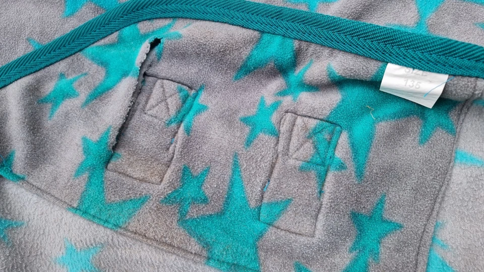 Abschwitzdecke - Sterne - 135 - türkis - Horse-friends - TOP - Bild 4 von 4
