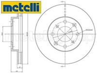 2X Bremsscheibe Metelli 23-0343 2 Bremsscheiben Vorderachse Vorne FüR Honda