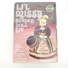 Vintage 70's Li'l Missy Beaded Doll Kit: Michelle 13316 Holiday - NOS -Rare