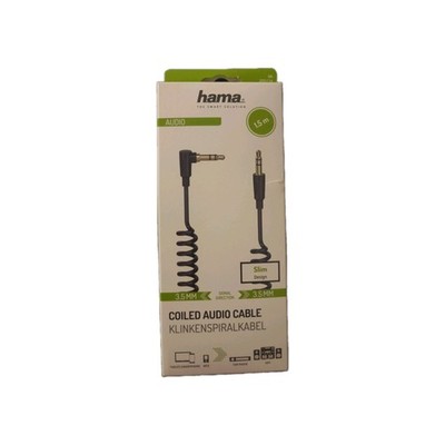 Hama Audiokabel ''Flexi-Slim'', 3,5-mm-Klinken-St. 90° - Stecker, 1,5 m, 00205114