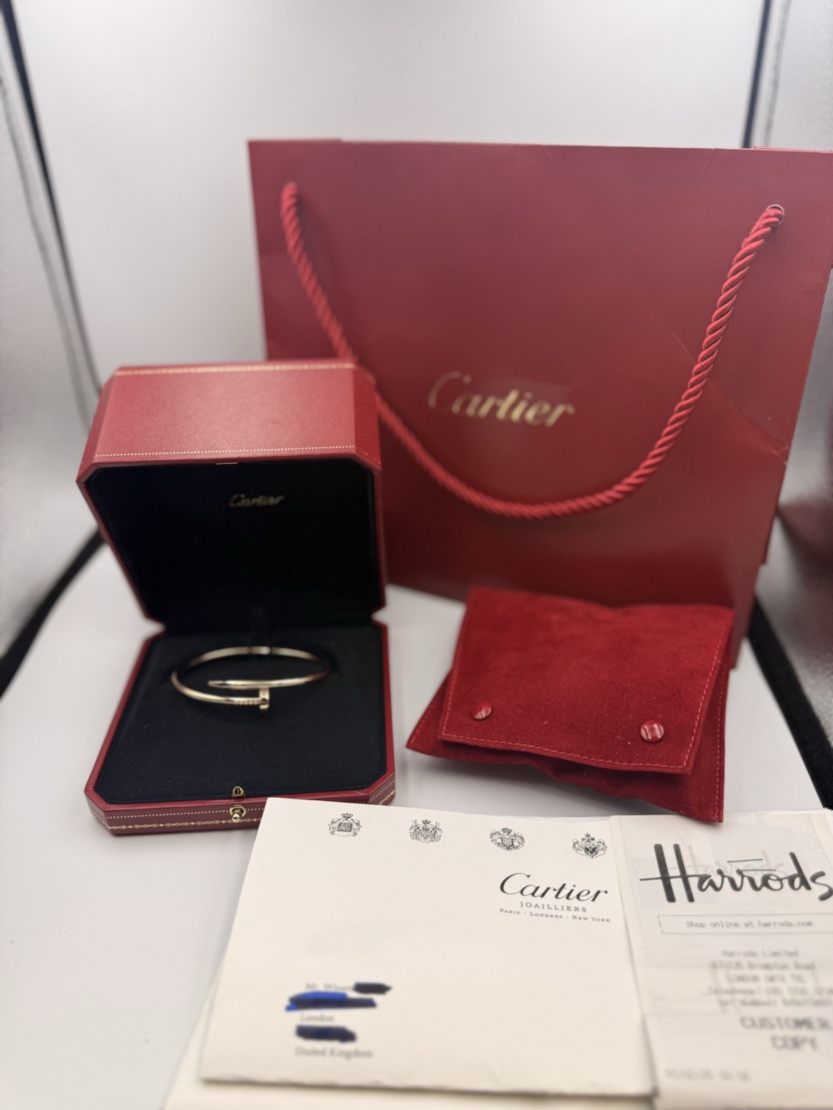 Cartier JUSTE UN CLOU BRACELET, CLASSIC MODEL 18kt Yellow Gold With Box 18cm