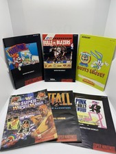 Super Nintendo SNES instruction manual Lot Of 6, Mario Paint, Bust Bunny, Wrest