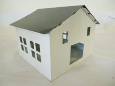 Metal House LED Tealight Candle Holder 5 1/2" x 5" & 4 1/2" Tall White & Black