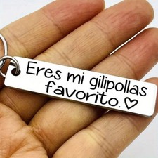 1PC Spanish Espanol Eres Mi Favorito Funny Keychain Gift for Boyfriend Husband B