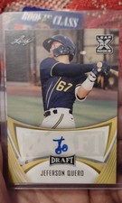 2021 Leaf Draft - Base Autographs Jeferson Quero #BA-JQ1 Gold RC