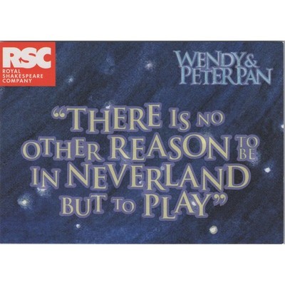 Postkarte RSC Wendy & Peter Pan Neverland Zitat