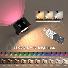 Rechargeable LED Wall Sconce Lights Magnetic Wall Mounted Night Lamp With Remote