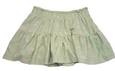 Cat  Jack Skort Girls XS 4/5 Mint Green Floral Ruffle Hem 9"L