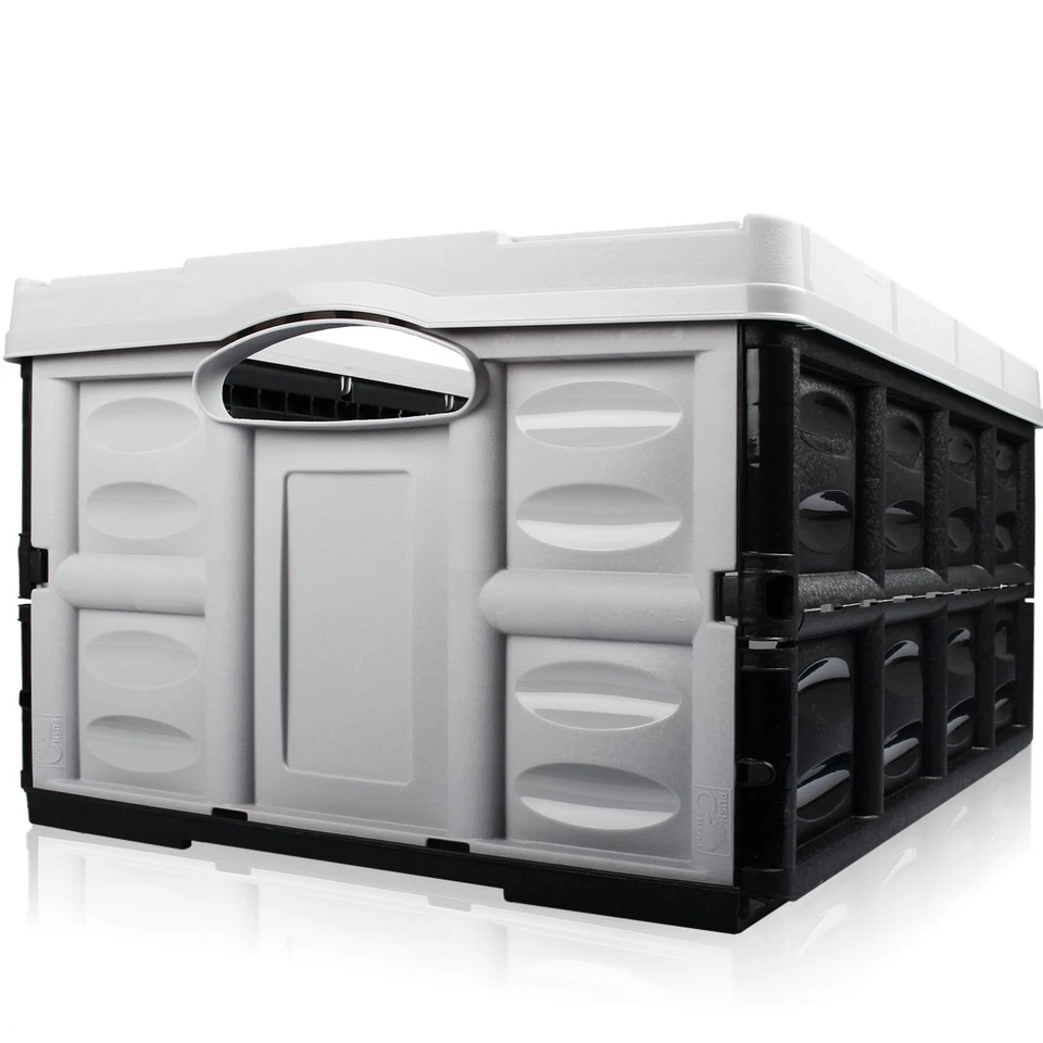 4x Klappbox 45L faltbarer bis 20kg Faltbox Klappkiste Einkaufs Klapp Korb Kiste - Bild 2 von 4