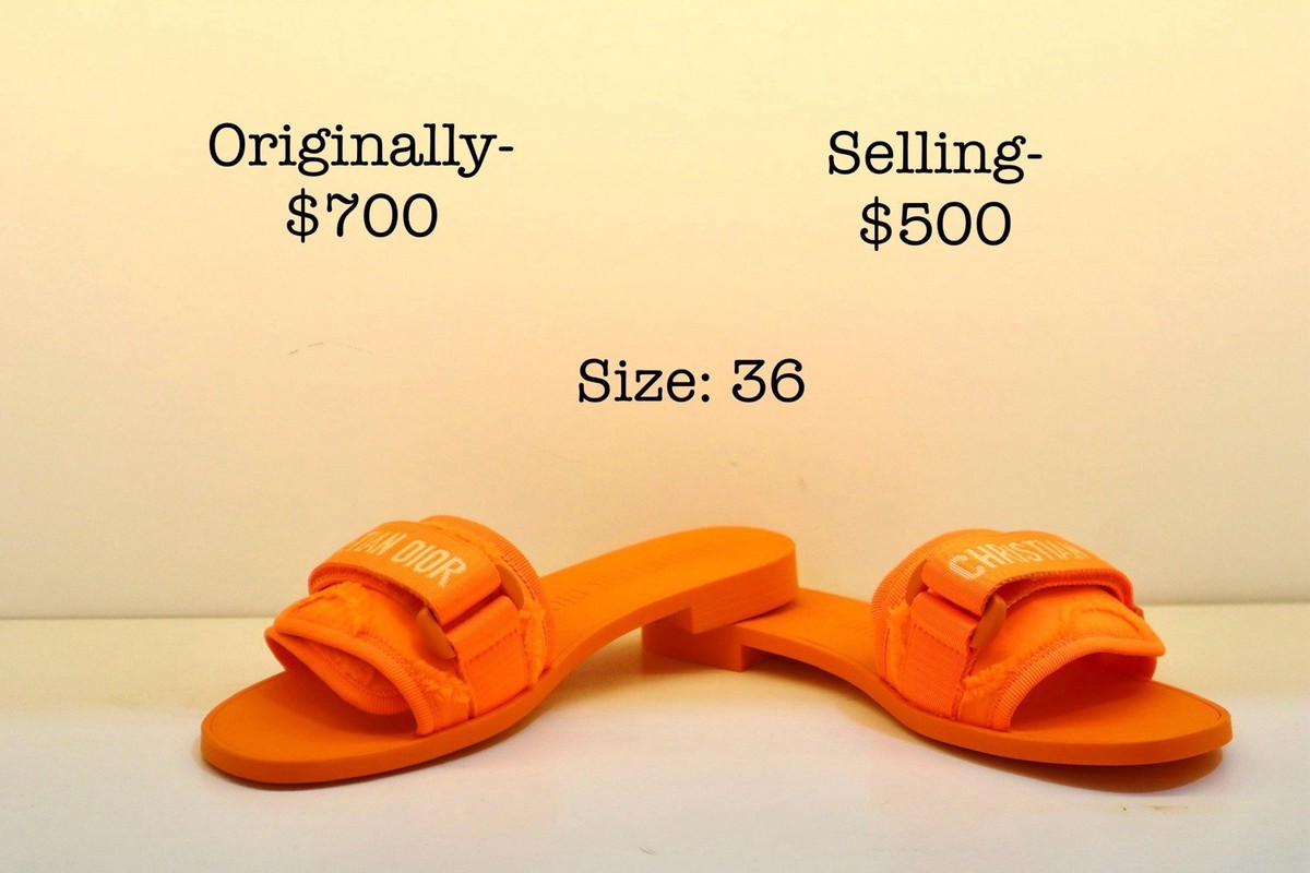 Orange Christian Dior Dio(r)evolution slides in bright orange | eBay